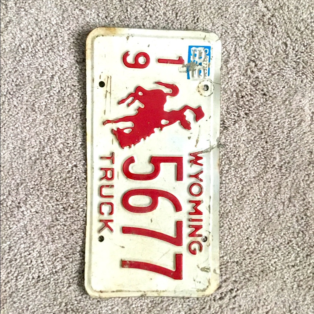 Wyoming License Plate